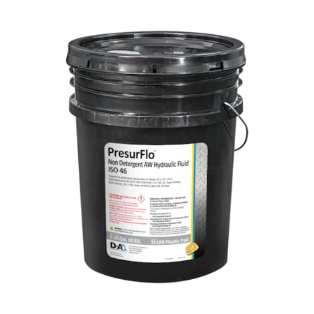 D-A PresurFlo Hydraulic Fluid ISO 46 SAE 10W- 5 Gallon Plastic Pail